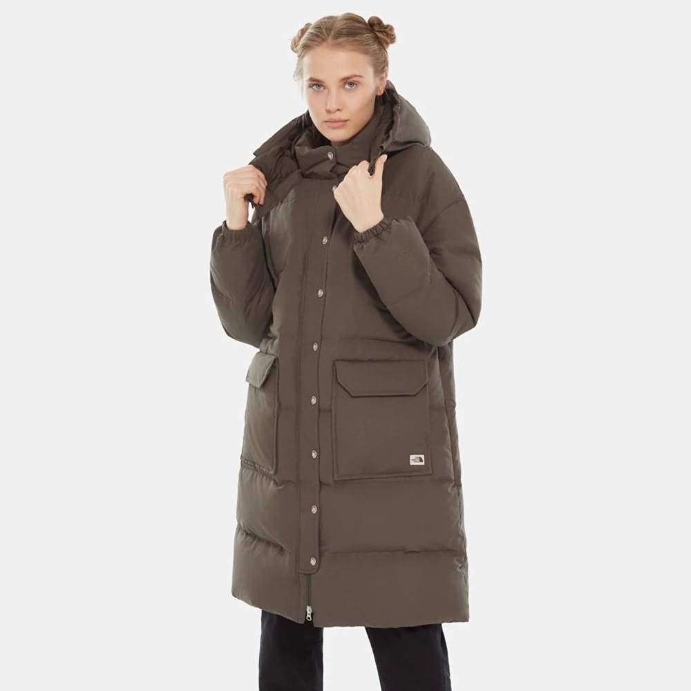 Vintage The North Face Women's Sierra Long Parka - Size MEDIUM - Dark Green